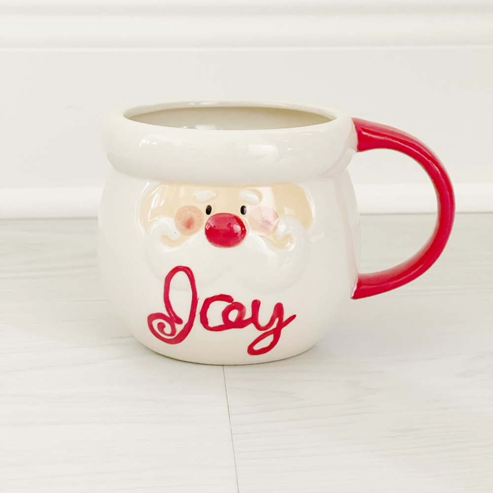 Santa Claus Joy Mug with Red Handle • Christmas in July